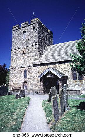 Stone Church Shropshire England UK View Large Photo Image Stock Photograph - Stone Church Shropshire England UK. Fotosearch