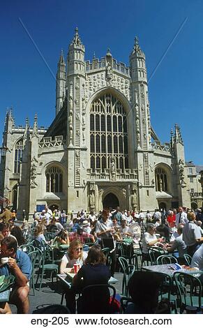 Street Cafe by Bath Abbey UK View Large Photo Image Stock Photography - Street Cafe by Bath Abbey UK. Fotosearch