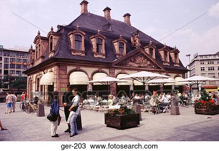 Street Cafe Frankfurt Germany View Large Photo Image Stock Image - Street Cafe Frankfurt Germany. Fotosearch