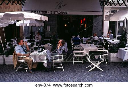 Street Cafe in Frankfurt Germany View Large Photo Image Picture - Street Cafe in Frankfurt Germany. Fotosearch