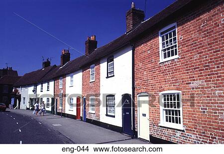 Picture - Street of Terraced Houses Marlborough England UK. Fotosearch