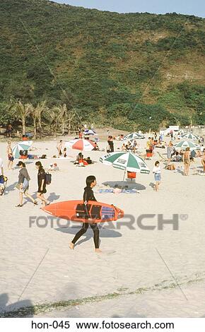 Surfers and Sunbathers at Big Wave Bay Hong Kong View Large Photo Image Stock Photography - Surfers and Sunbathers at Big Wave Bay Hong Kong. Fotosearch