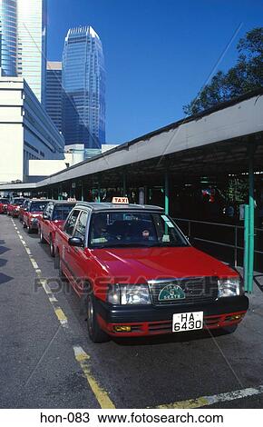 Stock Image - Taxi Rank Hong Kong. Fotosearch