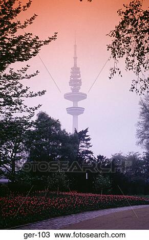 Telecommunications Tower Hamburg Germany View Large Photo Image Stock Image - Telecommunications Tower Hamburg Germany. Fotosearch