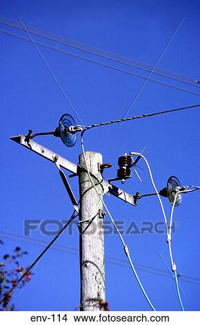 Telegraph Pole and Wires UK View Large Photo Image Picture - Telegraph Pole and Wires UK. Fotosearch