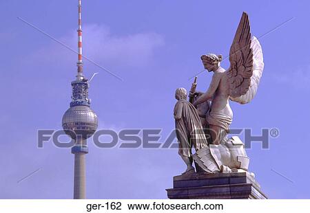 Television Tower and Statue Berlin Germany View Large Photo Image Stock Image - Television Tower and Statue Berlin Germany. Fotosearch