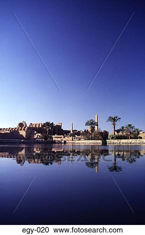 Temple of Ammon at Karnak from the Nile Egypt Africa View Large Photo Image Stock Image - Temple of Ammon at Karnak from the Nile Egypt Africa. Fotosearch