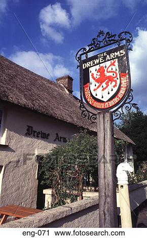 Thatched Pub and Sign Devon England UK View Large Photo Image Stock Image - Thatched Pub and Sign Devon England UK. Fotosearch