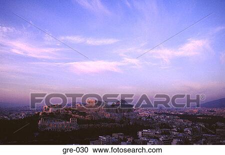 The Acropolis at Dusk Athens View Large Photo Image Stock Image - The Acropolis at Dusk Athens. Fotosearch