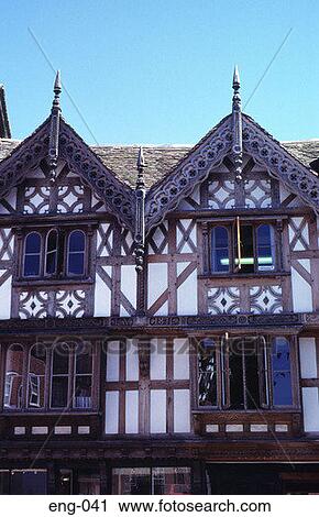 Timber Framed House Ludlow England UK View Large Photo Image Stock Image - Timber Framed House Ludlow England UK. Fotosearch