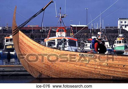 Tourist on Reproduction Viking Longboat Iceland View Large Photo Image Stock Photograph - Tourist on Reproduction Viking Longboat Iceland. Fotosearch