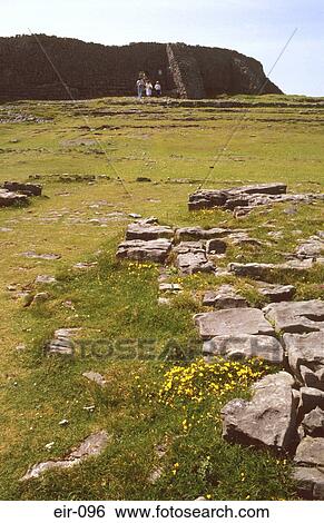 Tourists at Prehistoric Fort of Dun Aengus Inishmore View Large Photo Image Stock Photograph - Tourists at Prehistoric Fort of Dun Aengus Inishmore. Fotosearch
