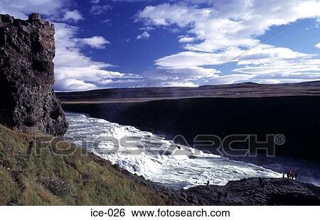 Tourists Overlooking River Rapids Gullfoss Iceland View Large Photo Image Stock Photograph - Tourists Overlooking River Rapids Gullfoss Iceland. Fotosearch