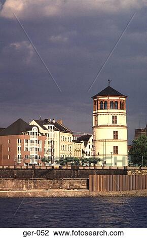 Tower and Museum across the Rhine Dusseldorf View Large Photo Image Stock Image - Tower and Museum across the Rhine Dusseldorf. Fotosearch