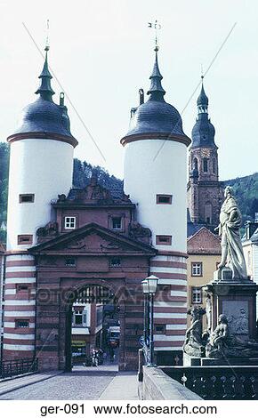 Towers and Statue on Old Bridge Heidelberg View Large Photo Image Stock Image - Towers and Statue on Old Bridge Heidelberg. Fotosearch