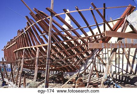 Traditional Boat under Construction Hurguada Egypt View Large Photo Image Picture - Traditional Boat under Construction Hurguada Egypt. Fotosearch