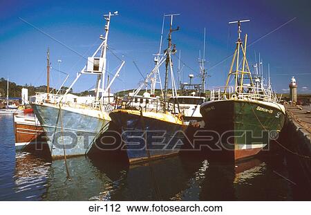 Trawlers in Harbour Ireland View Large Photo Image Stock Image - Trawlers in Harbour Ireland. Fotosearch