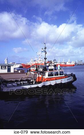 Tug at Quayside Reykjavik Harbour Iceland View Large Photo Image Stock Photo - Tug at Quayside Reykjavik Harbour Iceland. Fotosearch