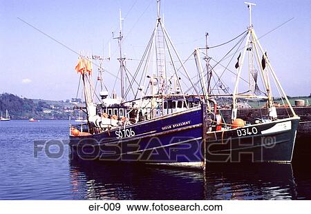 Two Fishing Boats Moored At Harbour Kinsale Ireland View Large Photo Image Stock Photo - Two Fishing Boats Moored At Harbour Kinsale Ireland. Fotosearch