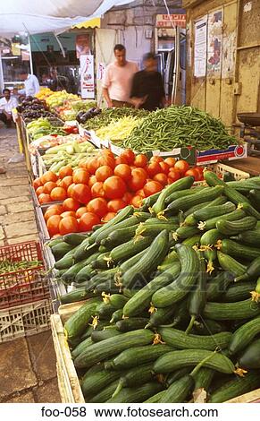 Vegetable Market Stall View Large Photo Image Stock Photo - Vegetable Market Stall. Fotosearch