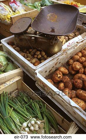 Vegetable Market Stall with Scales View Large Photo Image Stock Image - Vegetable Market Stall with Scales. Fotosearch