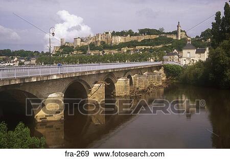 View Across River Vienne of Chinon France View Large Photo Image Stock Photo - View Across River Vienne of Chinon France. Fotosearch