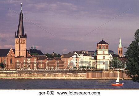View across the Rhine Dusseldorf Germany View Large Photo Image Stock Image - View across the Rhine Dusseldorf Germany. Fotosearch
