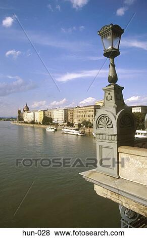View from the Szechenyi Chain Bridge Budapest Hungary View Large Photo Image Stock Photo - View from the Szechenyi Chain Bridge Budapest Hungary. Fotosearch