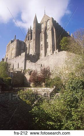 View of Abbey Mont St Michael France View Large Photo Image Stock Image - View of Abbey Mont St Michael France. Fotosearch