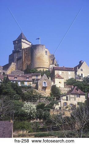 Stock Photo - View of Castelnaud la Chapelle France. Fotosearch