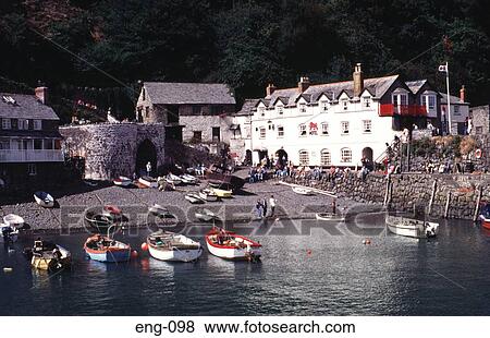 View of Devon Pub and Harbour England UK View Large Photo Image Stock Photo - View of Devon Pub and Harbour England UK. Fotosearch