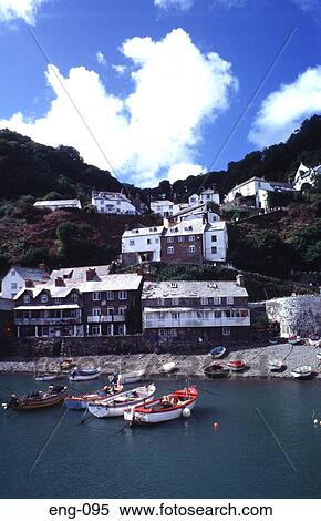 Stock Photography - View of Devon Village and Harbour England UK. Fotosearch