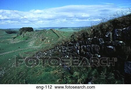 View of Hadrian's Wall Northumberland England UK View Large Photo Image Stock Image - View of Hadrian's Wall Northumberland England UK. Fotosearch