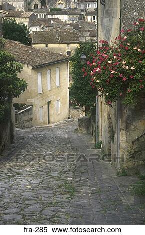View of Meandering Street St Emilion France View Large Photo Image Stock Photography - View of Meandering Street St Emilion France. Fotosearch