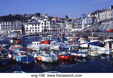 View of Mevagissey Harbour and Town England UK View Large Photo Image Stock Photograph - View of Mevagissey Harbour and Town England UK. Fotosearch