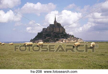 View of Mont St Michael across Fields France View Large Photo Image Stock Photo - View of Mont St Michael across Fields France. Fotosearch