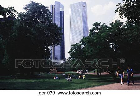 View of Park and Office Blocks Frankfurt View Large Photo Image Stock Photo - View of Park and Office Blocks Frankfurt. Fotosearch