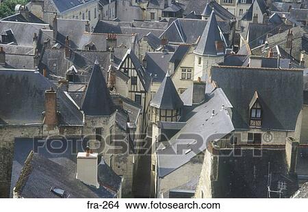 View of Rooftops Chinon France View Large Photo Image Picture - View of Rooftops Chinon France. Fotosearch