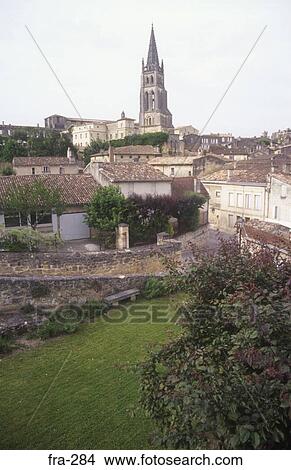 View of St Emilion Dordogne France View Large Photo Image Picture - View of St Emilion Dordogne France. Fotosearch