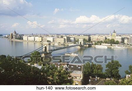 View of Szechenyi Chain Bridge and Danube Budapest Hungary View Large Photo Image Stock Image - View of Szechenyi Chain Bridge and Danube Budapest Hungary. Fotosearch