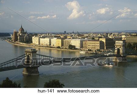 View of Szechenyi Chain Bridge and Danube Budapest Hungary View Large Photo Image Stock Image - View of Szechenyi Chain Bridge and Danube Budapest Hungary. Fotosearch