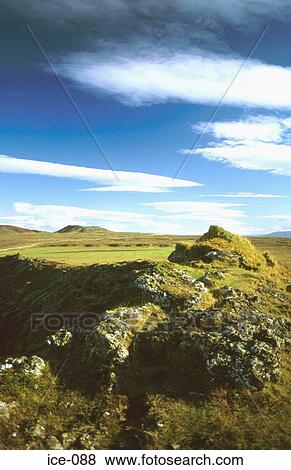 Volcanic Outcrop in Iceland Tundra View Large Photo Image Stock Photo - Volcanic Outcrop in Iceland Tundra. Fotosearch