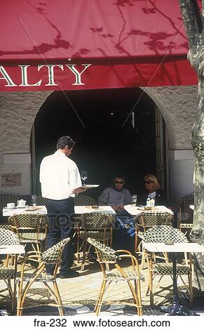 Waiter Tending Tables France View Large Photo Image Stock Image - Waiter Tending Tables France. Fotosearch