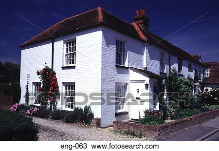 Whitewashed Houses Berkshire England UK View Large Photo Image Stock Image - Whitewashed Houses Berkshire England UK. Fotosearch