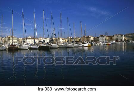 Yachts in Vieux Port (Old Port) Marseille France View Large Photo Image Stock Photo - Yachts in Vieux Port (Old Port) Marseille France. Fotosearch