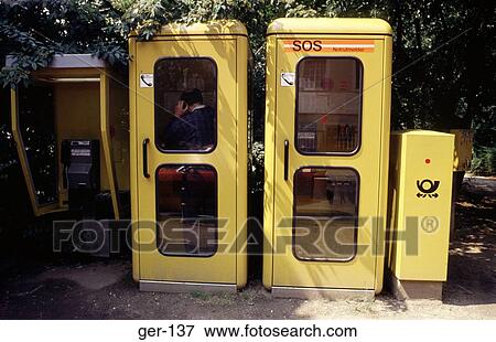 Yellow Telephone Boxes Frankfurt Germany View Large Photo Image Stock Photo - Yellow Telephone Boxes Frankfurt Germany. Fotosearch