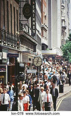 A Busy Shopping Street London View Large Photo Image Stock Photo - A Busy Shopping Street London. Fotosearch