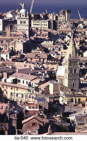 Aerial View of City San Lorenzo Genova Italy View Large Photo Image Stock Image - Aerial View of City San Lorenzo Genova Italy. Fotosearch
