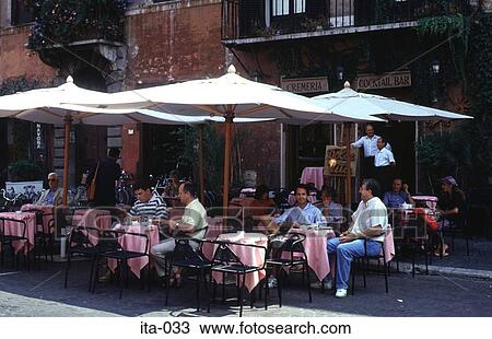Stock Image - Al Fresco Cafe Italy Europe. Fotosearch
