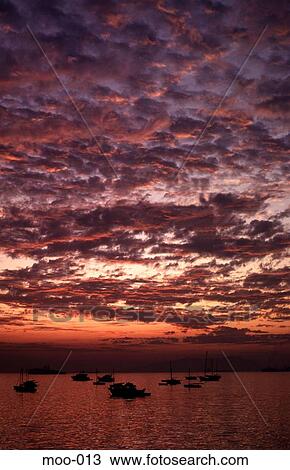Altocumulus Clouds at Sunset over Boats on the Sea View Large Photo Image Stock Image - Altocumulus Clouds at Sunset over Boats on the Sea. Fotosearch